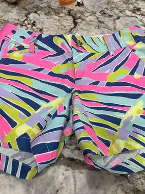 Lily Pulitzer The Callahan Shorts Size 2 Multicolor Tropical Print Shorts